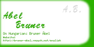 abel bruner business card
