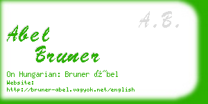 abel bruner business card